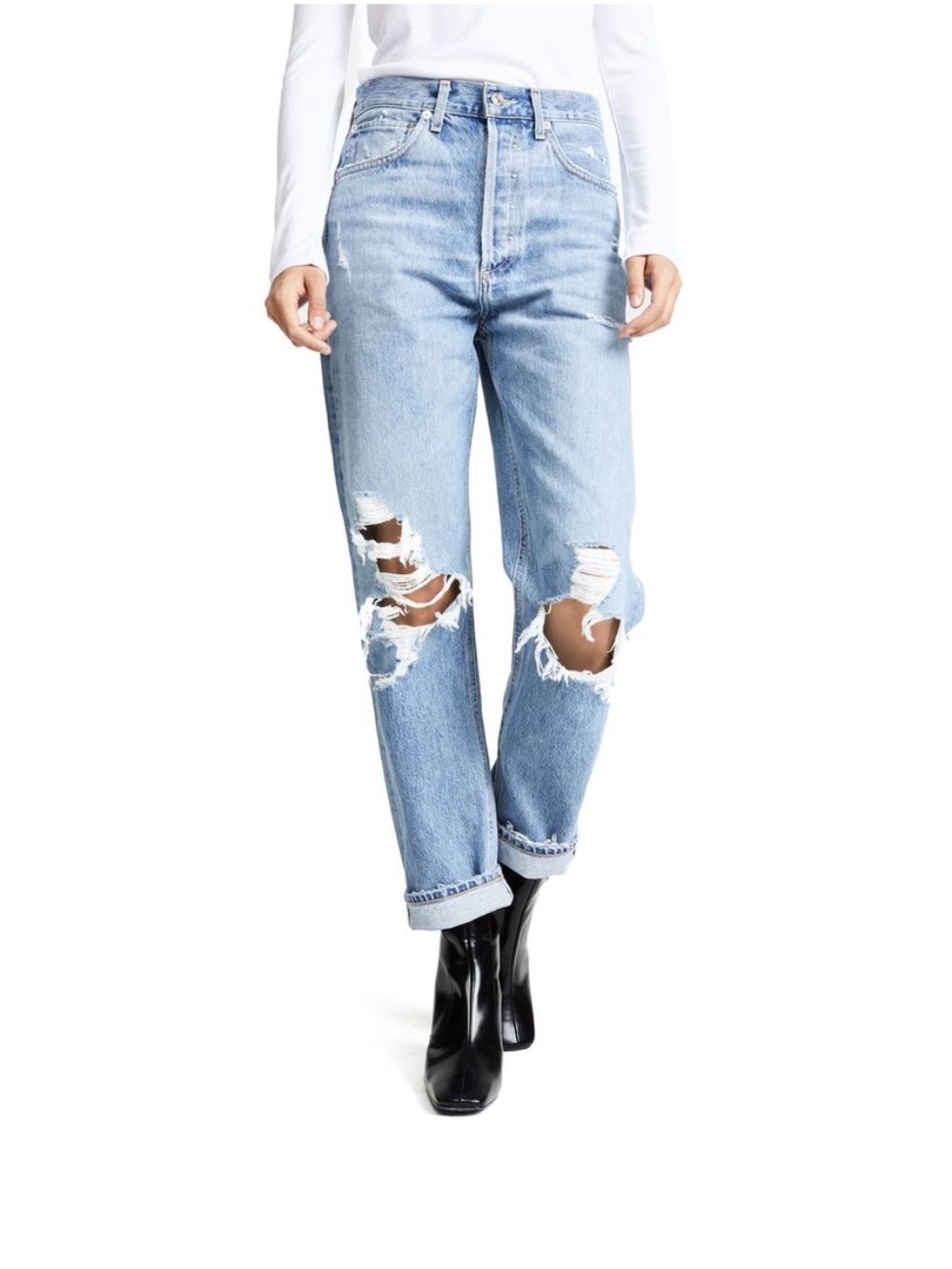 Agolde 90s Loose Fit Distressed Jeans Fall Out 26